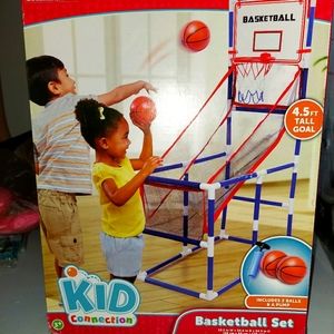 Kids basketball game and shuffle board game